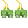 Cordão Óptico 3m, SC/APC-SC/APC SM BLI G.657A 9/125, OS2 Duplex 2.0mm LSZH Amarelo, Fibra Monomodo Miljet