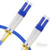 Cordão Óptico 2m, LC/UPC-LC/UPC, SM BLI G657-A1 9/125 0.12dB IL, OS2 Duplex 2.0mm LSZH ABNT Azul, Fibra Monomodo Miljet