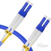 Cordão Óptico 3m, LC/UPC-LC/UPC, SM BLI G657-A1 9/125, OS2 Duplex 2.0mm LSZH ABNT Azul, Fibra Monomodo Miljet