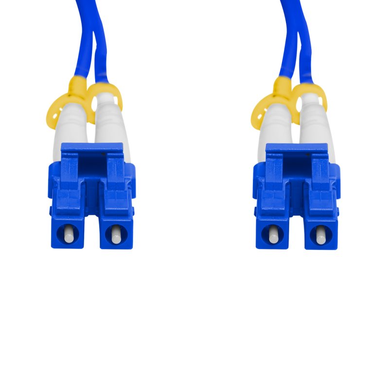 Cordão Óptico 10m, LC/UPC-LC/UPC, SM BLI G657-A1 9/125, OS2 Duplex 2.0mm LSZH ABNT Azul, Fibra Monomodo Miljet