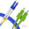 Cordão Óptico 7m, LC/UPC-SC/APC, SM BLI G657-A1 9/125, OS2 Duplex 2.0mm LSZH ABNT Azul, Fibra Monomodo Miljet