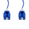 Cordão Óptico 10m, LC/UPC-LC/UPC Push-pull Uniboot Duplex SM OS2 BLI G.657-A1 9/125 BIF 2.0mm LSZH Azul Fibra Monomodo Miljet