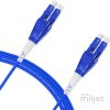 Cordão Óptico 5m, LC/UPC-LC/UPC Push-pull Uniboot Duplex SM OS2 BLI G.657-A1 9/125 BIF 2.0mm LSZH Azul Fibra Monomodo Miljet