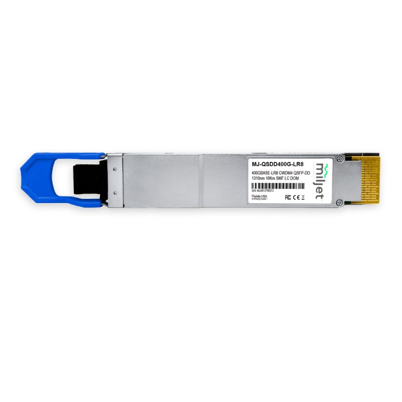 400GBASE-LR8 QSFP-DD PAM4 8x50G, 1310nm CWDM4 10km FEC SMF DDM LC, transceptor óptico Miljet