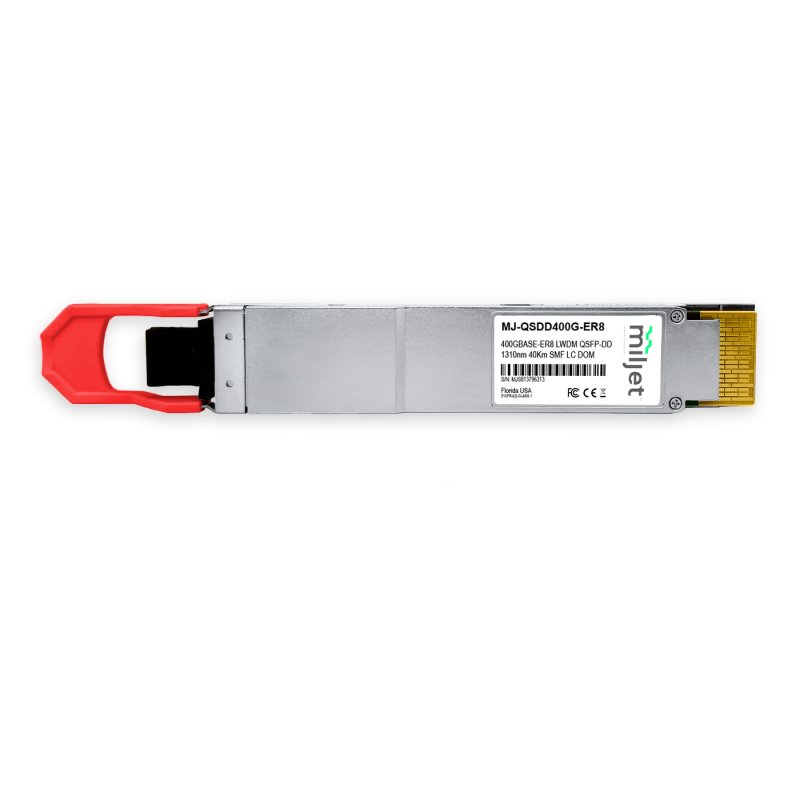 400GBASE-ER8 QSFP-DD PAM4 8x50G, 1310nm LWDM 40km FEC SMF DDM LC, transceptor óptico Miljet