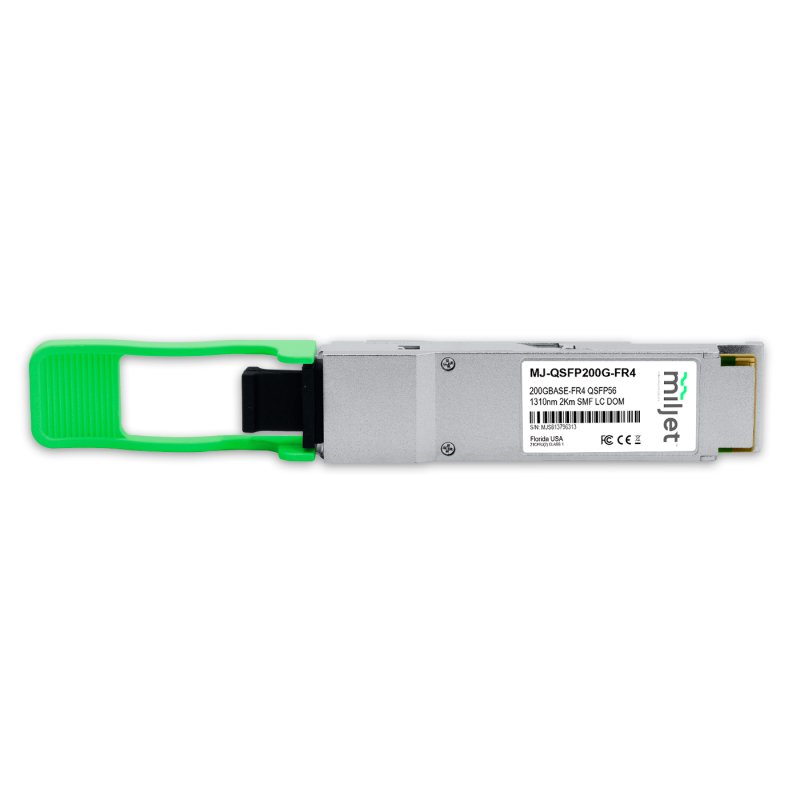 200GBASE-FR4 QSFP56, 1310nm 2km SMF DDM LC Duplex, transceptor óptico Miljet 