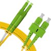 Cordão Óptico 10m, LC/APC-SC/APC, SM BLI G657-A2 9/125, OS2 Duplex 2.0mm LSZH Amarelo, Fibra Monomodo Miljet