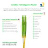 Cordão Óptico 10m, LC/APC-SC/APC, SM BLI G657-A2 9/125, OS2 Duplex 2.0mm LSZH Amarelo, Fibra Monomodo Miljet