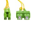 Cordão Óptico 10m, LC/APC-SC/APC, SM BLI G657-A2 9/125, OS2 Duplex 2.0mm LSZH Amarelo, Fibra Monomodo Miljet