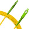 Cordão Óptico 10m, LC/APC-SC/APC, SM BLI G657-A2 9/125, OS2 Simplex 3.0mm LSZH Amarelo, Fibra Monomodo Miljet
