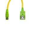 Cordão Óptico 10m, LC/APC-SC/APC, SM BLI G657-A2 9/125, OS2 Simplex 3.0mm LSZH Amarelo, Fibra Monomodo Miljet