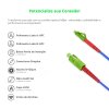 Cordão óptico 2.5m, LC/APC-SC/APC, SM BLI G657-A2 9/125 0.12dB IL OS2 Simplex 3.0mm LSZH ABNT Azul, Fiber Monomodo Miljet