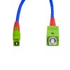 Cordão óptico 2.5m, LC/APC-SC/APC, SM BLI G657-A2 9/125 0.12dB IL OS2 Simplex 3.0mm LSZH ABNT Azul, Fiber Monomodo Miljet