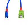 Cordão Óptico 2.5m, LC/UPC-SC/APC, SM BLI G657-A2 9/125 0.12dB IL OS2 Simplex 3.0mm LSZH ABNT Azul, Fibra Monomodo Miljet