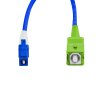 Cordão Óptico 2.5m, LC/UPC-SC/APC, SM BLI G657-A2 9/125, OS2 Simplex 3.0mm LSZH ABNT Azul, Fibra Monomodo Miljet