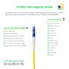 Cordão Óptico 3m, LC/UPC-SC/UPC, SM BLI G657-A2 9/125, OS2 Simplex 3.0mm LSZH Amarelo, Fibra Monomodo Miljet