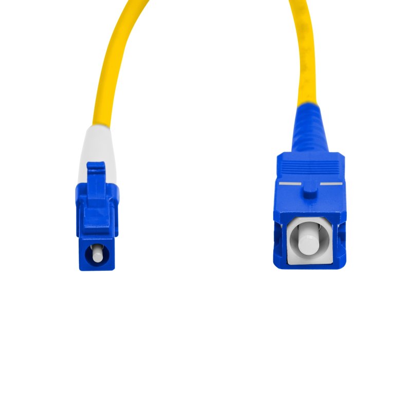 Cordão Óptico 3m, LC/UPC-SC/UPC, SM BLI G657-A2 9/125, OS2 Simplex 3.0mm LSZH Amarelo, Fibra Monomodo Miljet