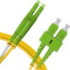 Cordão Óptico 5m, LC/APC-SC/APC, SM BLI G657-A2 9/125, OS2 Duplex 2.0mm LSZH Amarelo, Fibra Monomodo Miljet