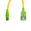 Cordão Óptico 5m, LC/APC-SC/APC, SM BLI G657-A2 9/125, OS2 Simplex 3.0mm LSZH Amarelo, Fibra Monomodo Miljet