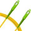 Cordão Óptico 5m, SC/APC-SC/APC, SM BLI G657-A2 9/125, OS2 Simplex 3.0mm LSZH Amarelo, Fibra Monomodo Miljet